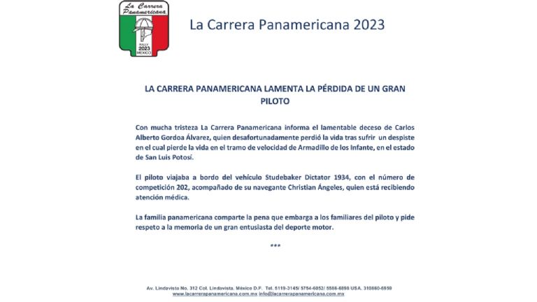 La Carrera Panamericana 2023