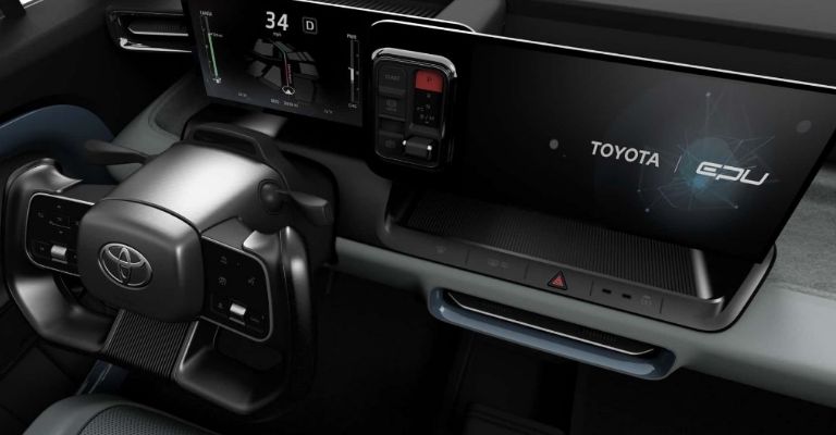 Interior de la Toyota EPU, concepto de pick-up eléctrica
