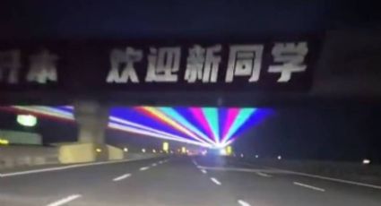 Carreteras en China recurren a rayos láser de colores para 'despertar' conductores