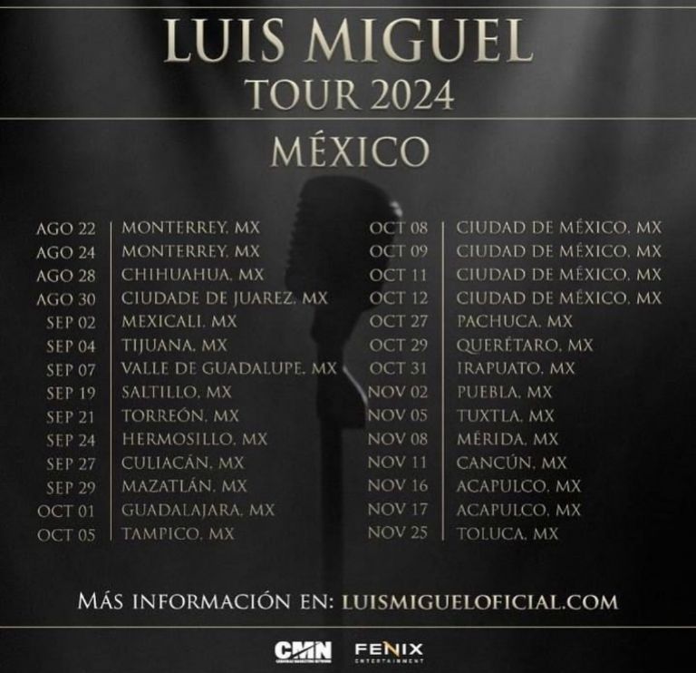 Fechas del Luis Miguel Tour 2024