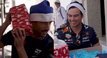 ¡Checo Pérez sorprendió a su ex compañero Daniel Ricciardo! Le hizo un regalo navideño muy mexicano