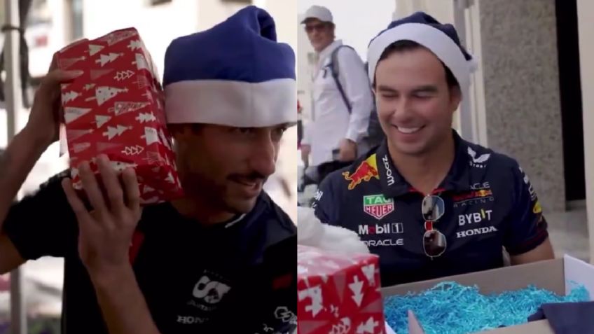 ¡Checo Pérez sorprendió a su ex compañero Daniel Ricciardo! Le hizo un regalo navideño muy mexicano