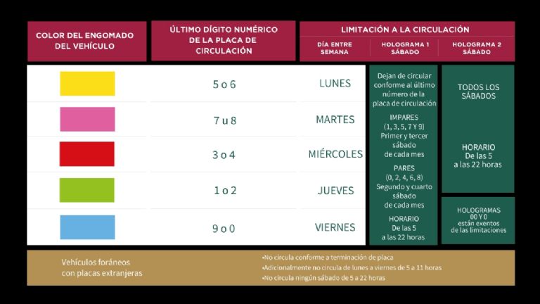 Calendario Hoy No Circula 2024 