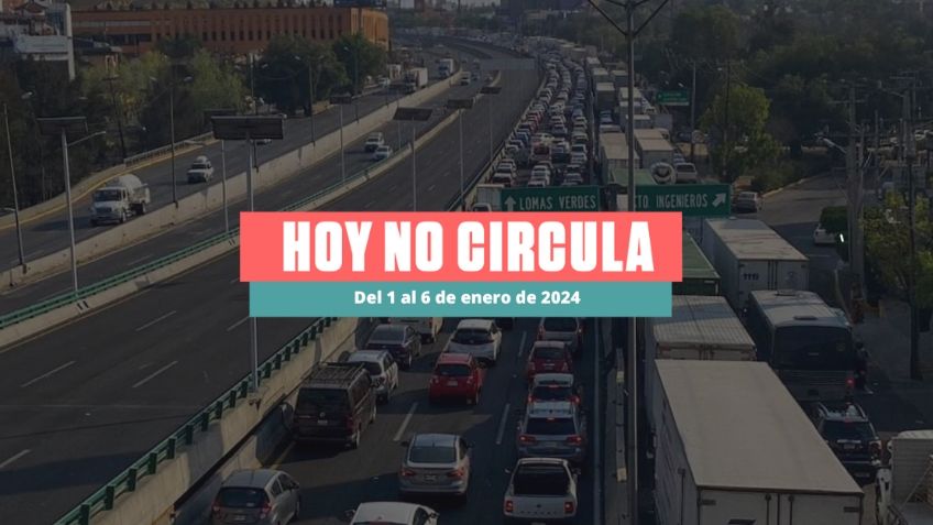 Hoy No Circula en CDMX y Edomex: Autos que nos circulan del 1 al 6 de enero de 2024