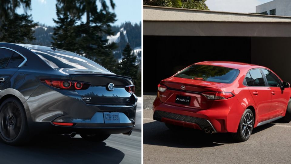 El Mazda3 y el Toyota Corolla son dos modelos líderes en el segmento de los sedanes.