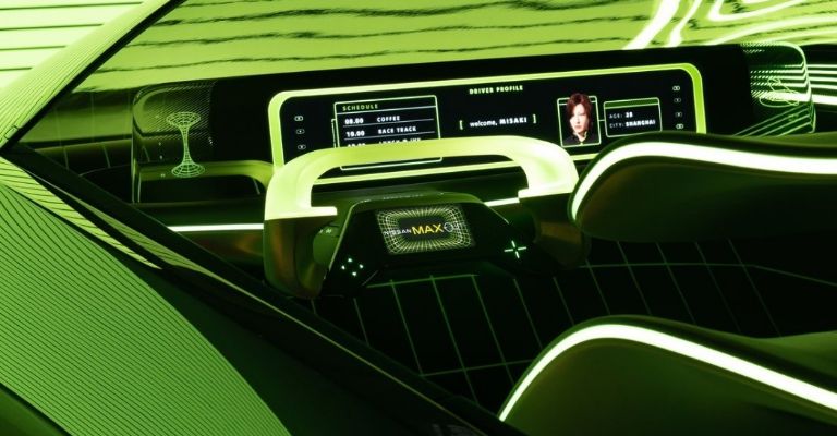 Interior del Nissan Max-Out Electric Concept
