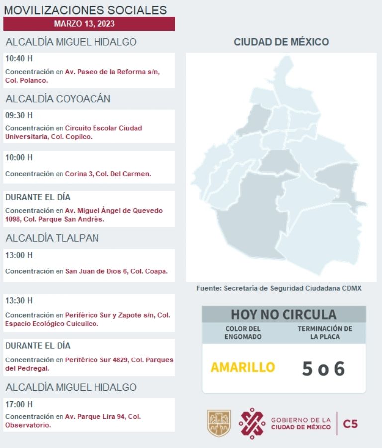 Manifestaciones CDMX 