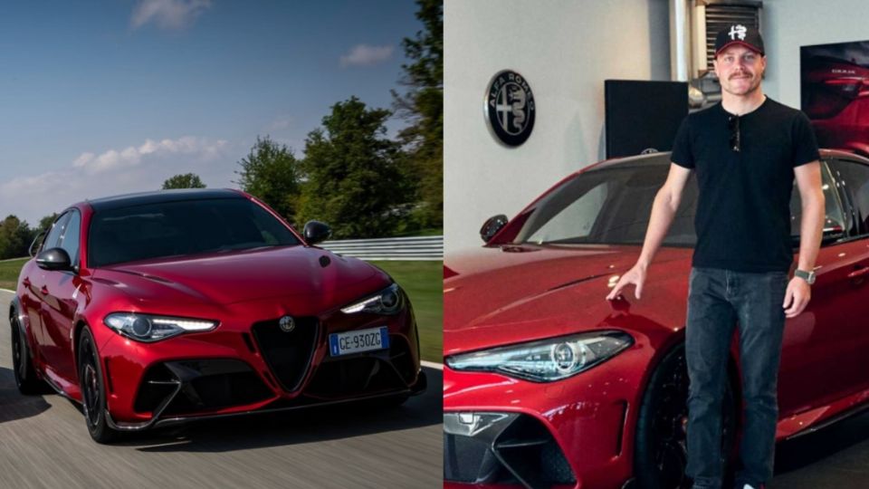 Bottas recibe su Alfa Romeo Giulia GTAm