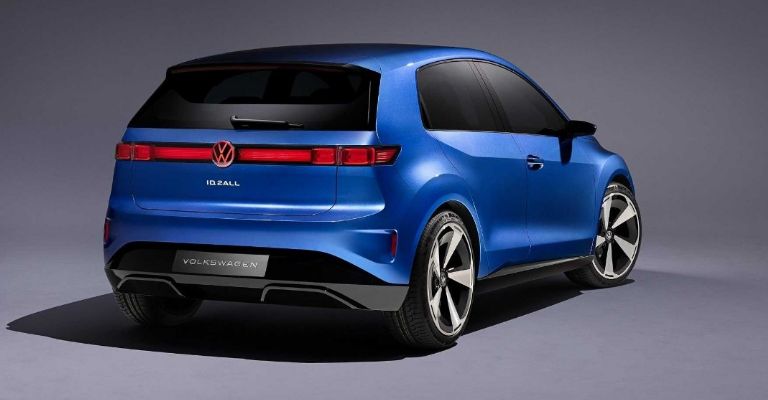 Exterior del Volkswagen ID.2all, concepto de auto eléctrico