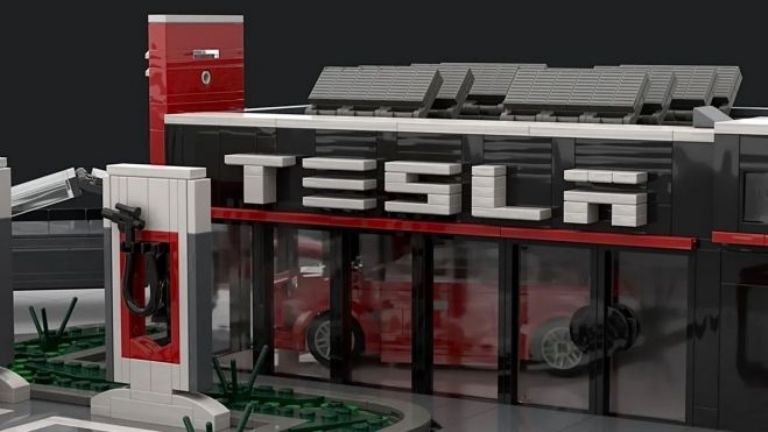 LEGO, Juguetes, Bloques de construcción, Tesla, Autos eléctricos, Movilidad sostenible, Estación Tesla Supercharger, LEGO Ideas, Kit de LEGO, Sets de LEGO, Airbricks95, Elon Musk