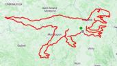 Foto ilustrativa de la nota titulada: Strava Art: Ciclistas franceses formaron un Velociraptor utilizando un GPS
