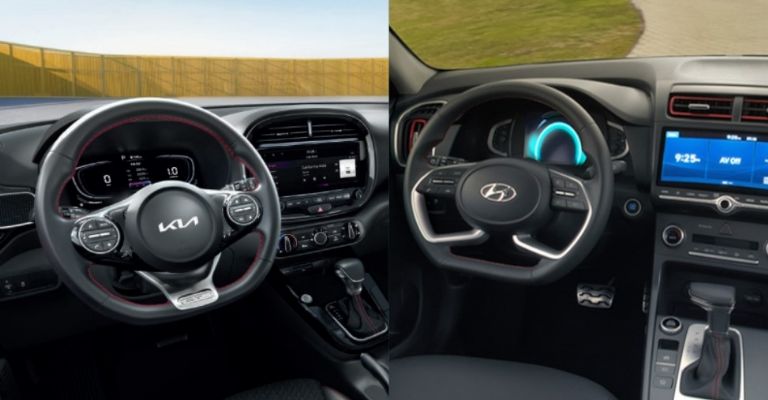 Comparativa de interior de la Kia Soul vs Hyundai Creta