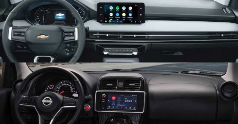 Aveo vs March, comparativa de interior
