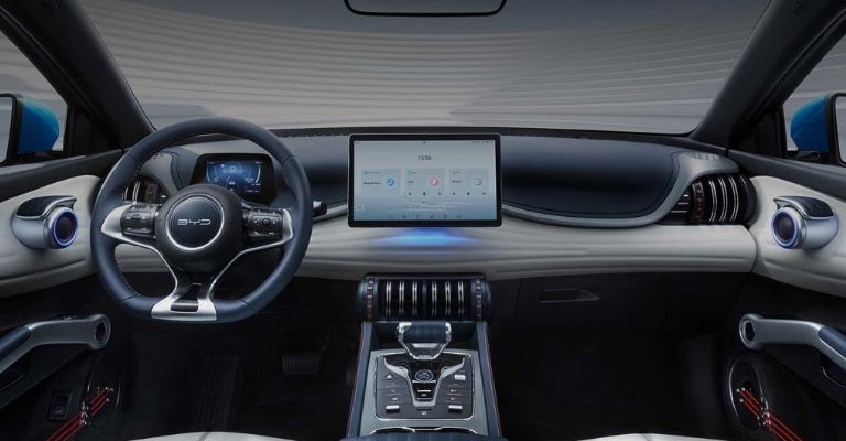 Interior de la BYD Yuan Plus EV 2023