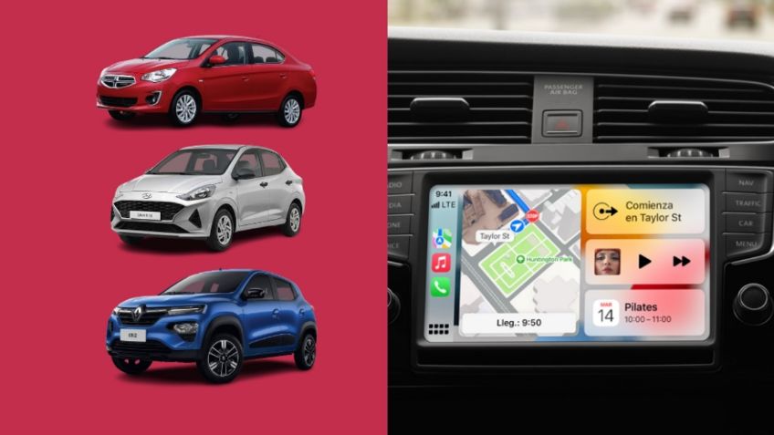 Los 3 autos más baratos en México que cuentan con Apple CarPlay y Android Auto