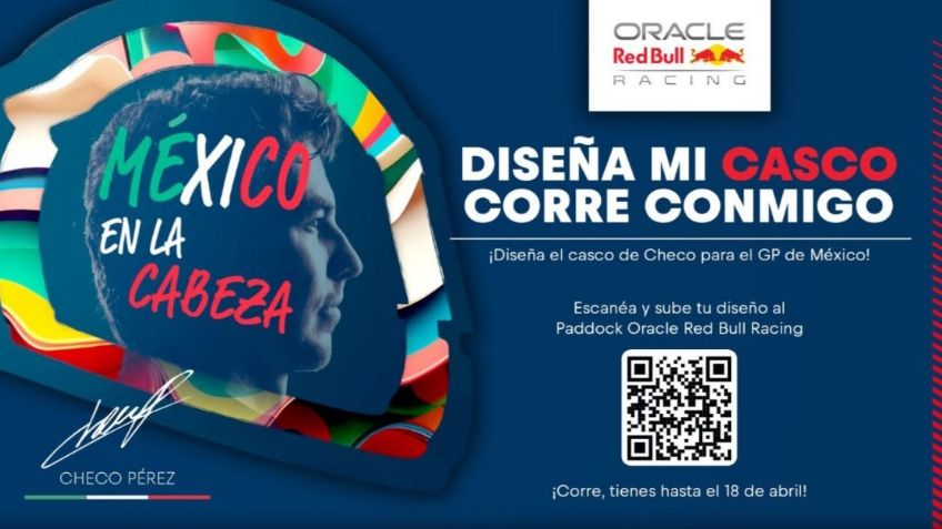 Checo Pérez invita a sus fans a diseñar su casco para el GP de México 2023