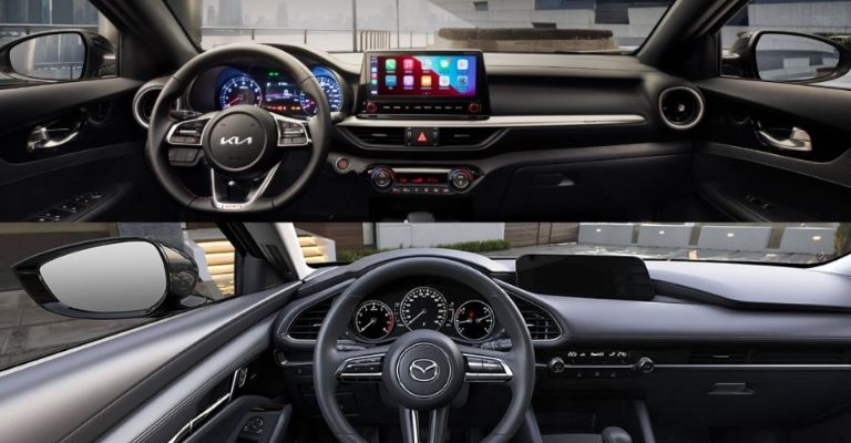 Kia Forte vs Mazda 3 interior