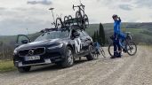 El Movistar Team ocupa autos Volvo para sus carreras ciclistas como el Giro de Italia 2023
