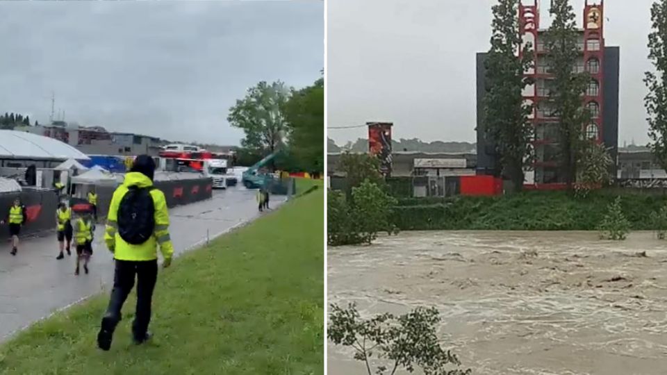 El Circuito de imola se encuentra en alerta máxima por las lluvias.