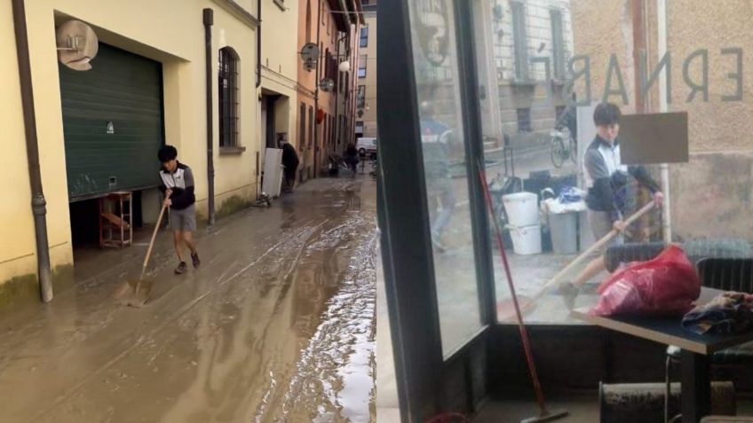 Viral: Yuki Tsunoda enternece las redes sociales por ayudar en las inundaciones de Italia