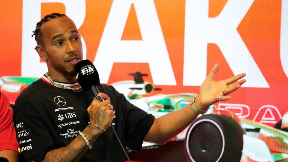 Lewis Hamilton, en conferencia de prensa