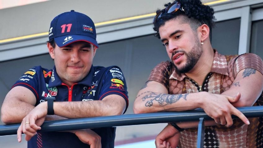 Checo Pérez convive con Bad Bunny, asistente al Gran Premio de Mónaco 2023