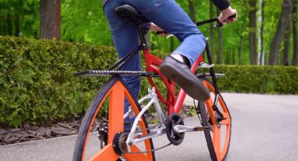 VIDEO: El invento más reciente de este youtuber es una bicicleta con ruedas triangulares