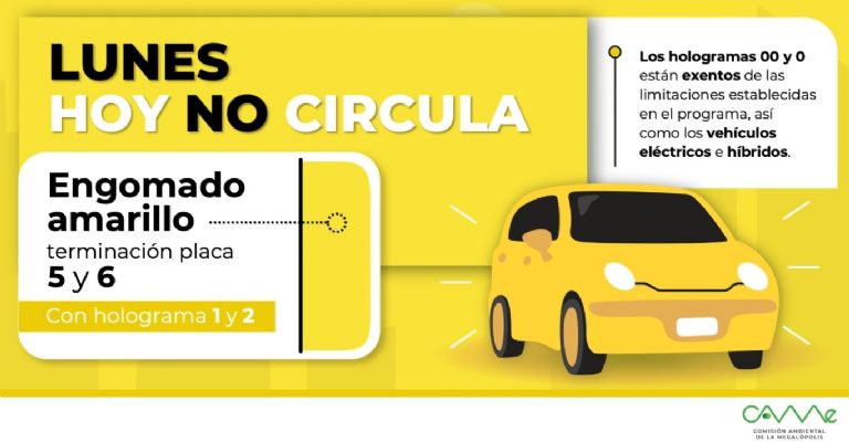 Hoy No Circula para el lunes 29 de mayo 2023