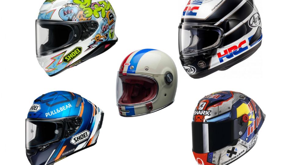 Shoei, Shark, Arai, AGV y Bell.