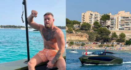 Conor McGregor se presentó en el Gran Premio de Mónaco 2023 con un impresionante yate Lamborghini