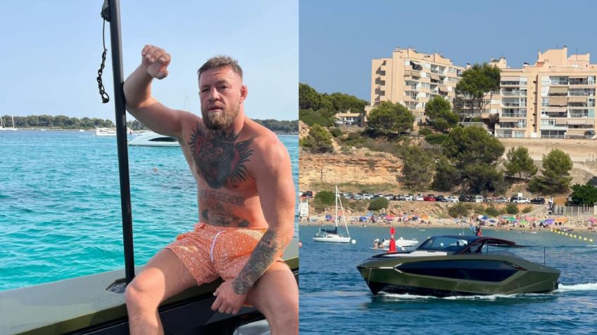 Conor McGregor se presentó en el Gran Premio de Mónaco 2023 con un impresionante yate Lamborghini