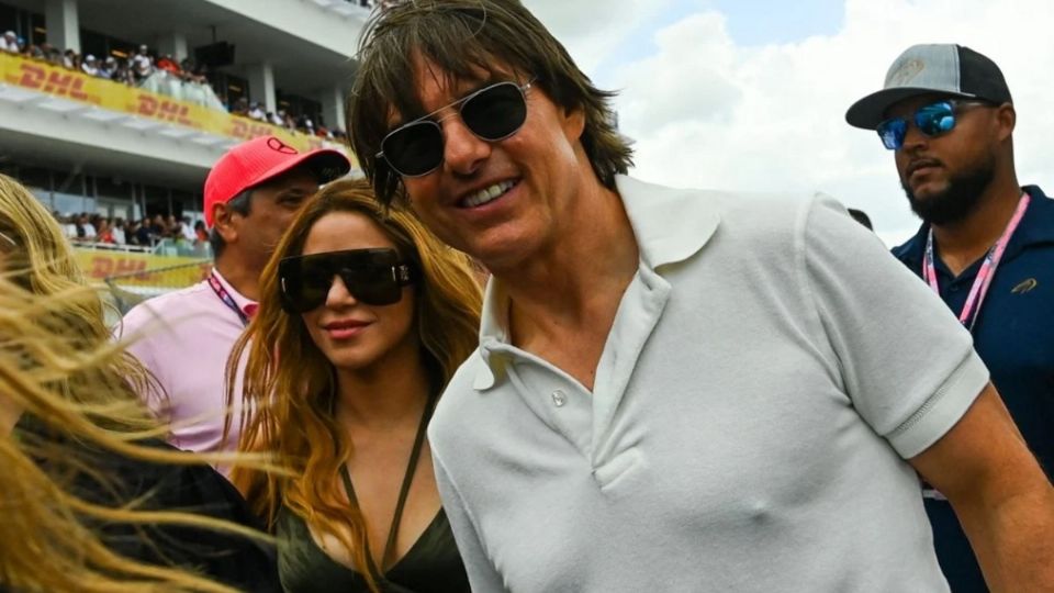 Shakira y Tom Cruise hablaron en el GP de Miami