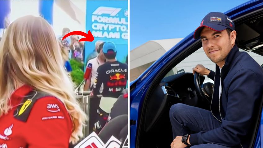 Checo Pérez cautiva a Mia Djacic, la jefa de prensa de Ferrari, en el GP de Miami 2023
