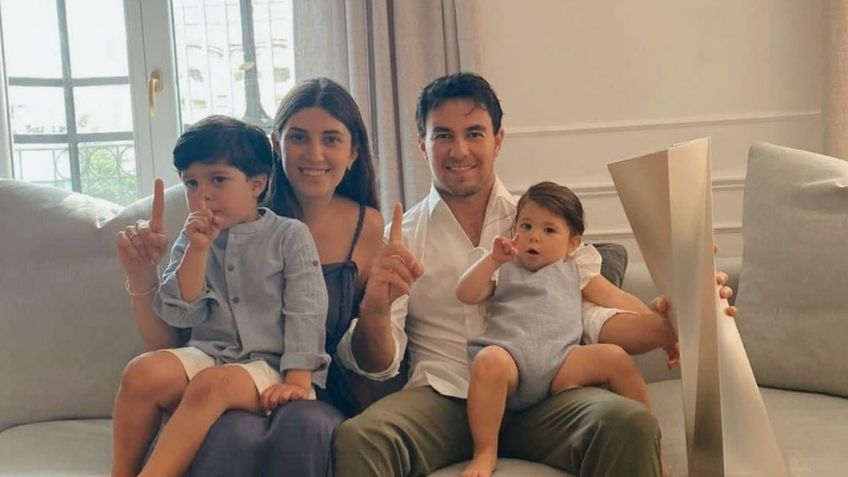 ¡Van por la escudería completa! Checo Pérez y Carola Martínez serán padres por cuarta vez