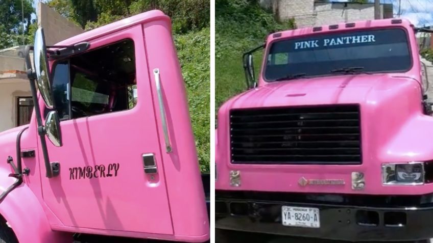 ¡Sé lo que quieras ser! Papá sorprende a su hija con un ‘torton’ de color rosa; su sueño es manejar camiones de carga