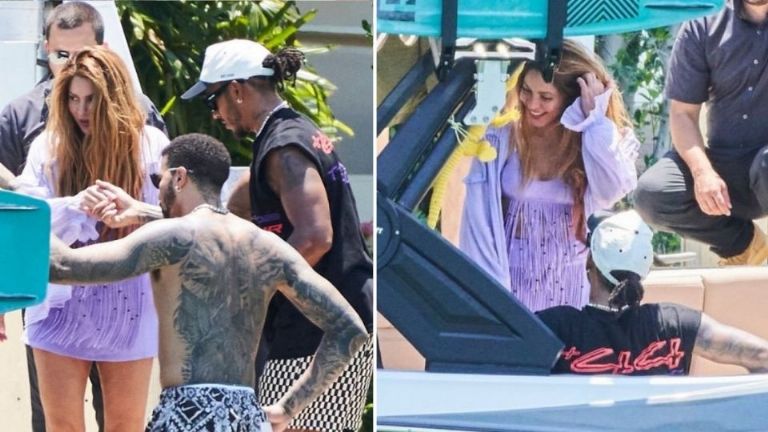 Shakira y Lewis Hamilton