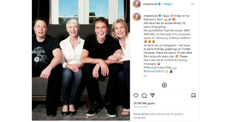 Instagram de Elon Musk