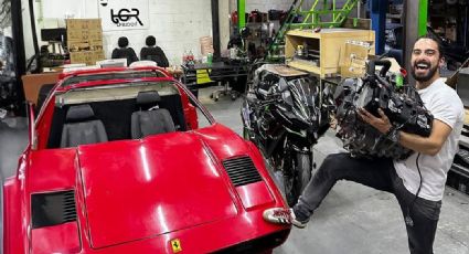 ¿Un Ferrari con el motor de una moto Kawasaki? El youtuber Berth-Oh está haciendo este experimento