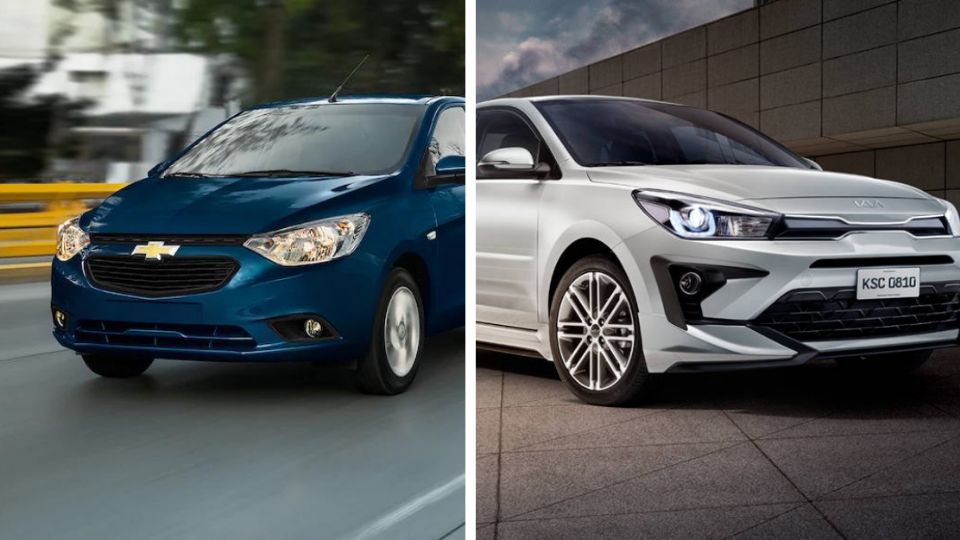 El Kia Rio y el Chevrolet Aveo son dos de los autos más populares en México.