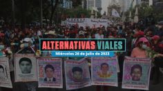 Alternativas viales en CDMX por marcha de los 43 en Reforma y Avenida Juárez hoy 26 de julio de 2023