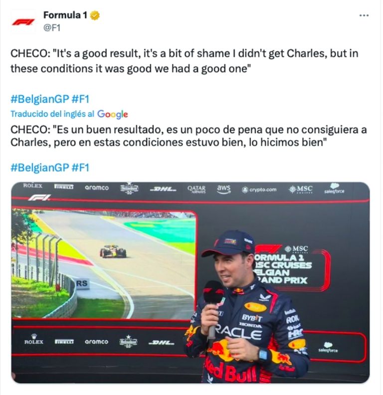 Checo Pérez hoy