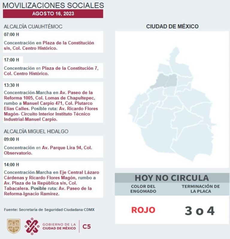 Manifestaciones CDMX