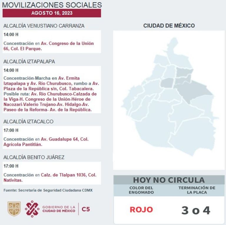 Manifestaciones CDMX