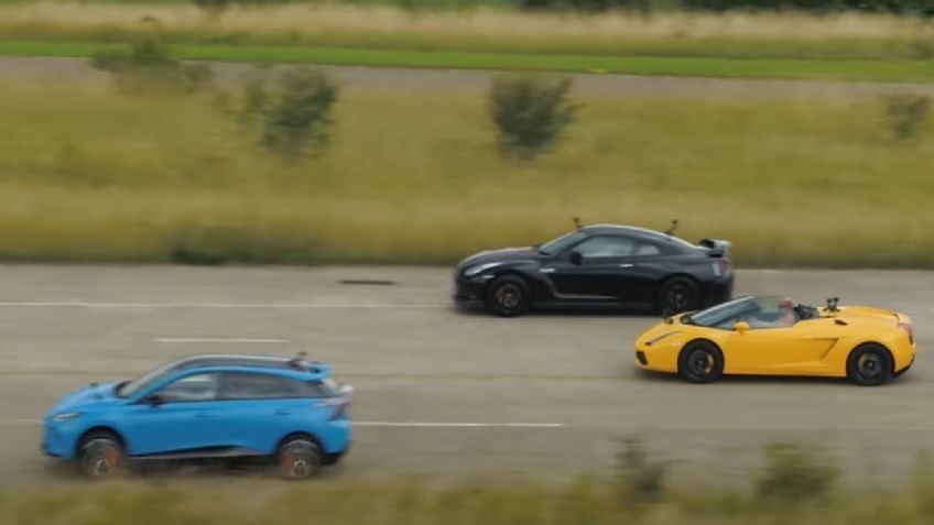 Videos de autos: este MG4 XPower eléctrico compitió contra un Lamborghini y Nissan GT-R, ve cómo le fue