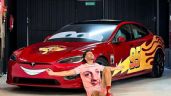 VIDEO: ¡El youtuber TheGrefg convierte su Tesla en el Rayo McQueen! Échale un ojo y ve cómo quedó