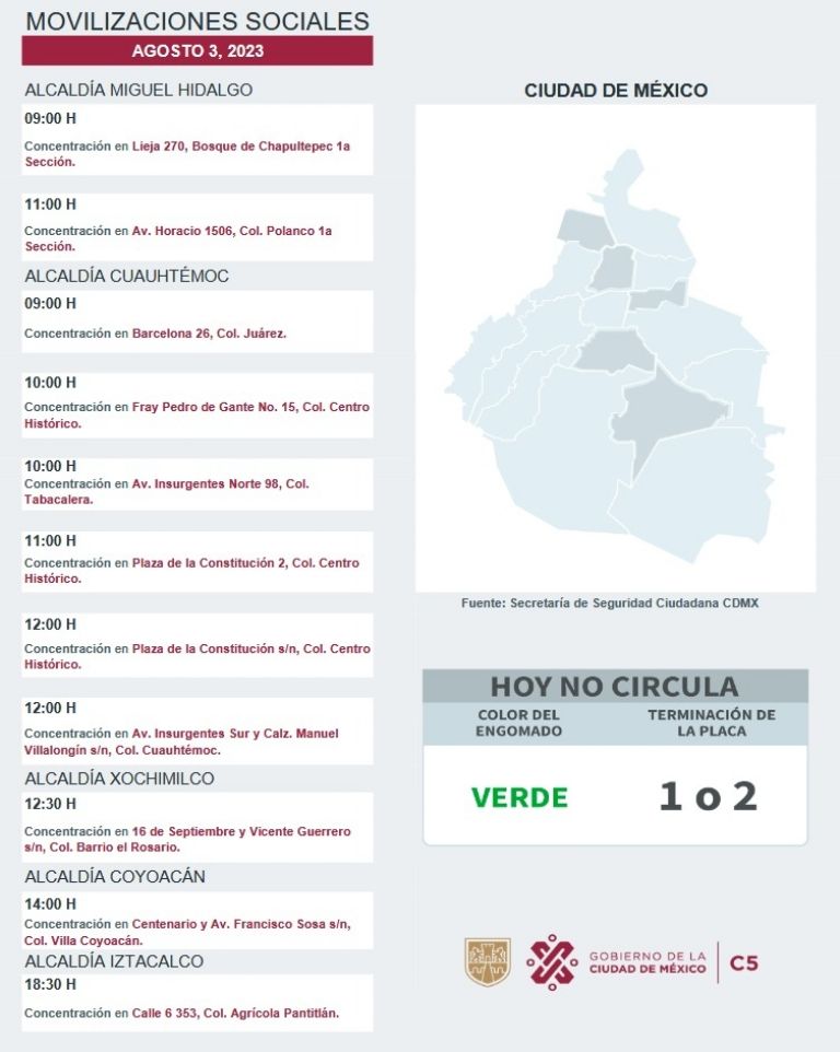 Manifestaciones CDMX