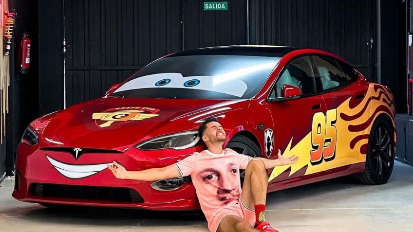 VIDEO: ¡El youtuber TheGrefg convierte su Tesla en el Rayo McQueen! Échale un ojo y ve cómo quedó