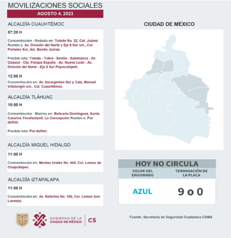 Manifestaciones en CDMX