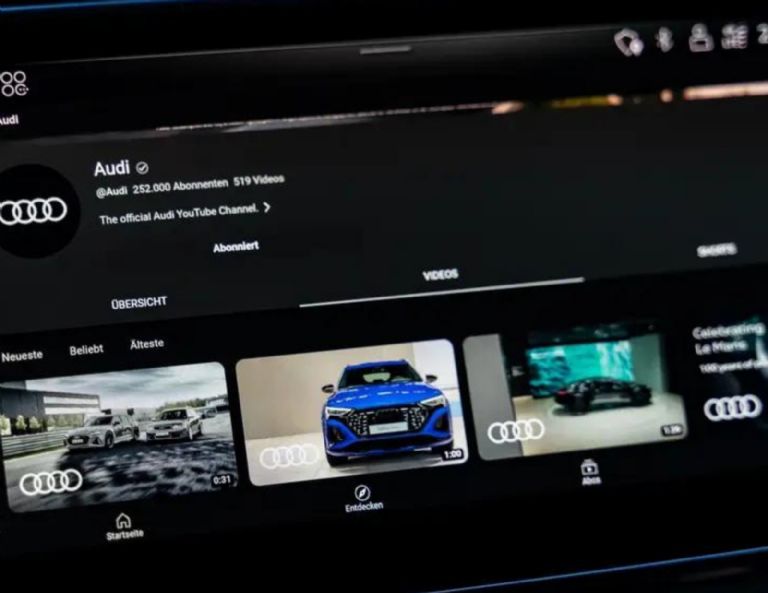 Modelos 2024 de Audi que incluirán YouTube