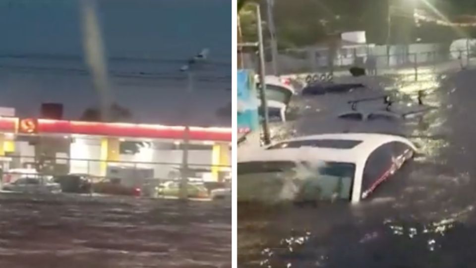 Las inundaciones en Guadalajara afectaron a varios automovilistas.